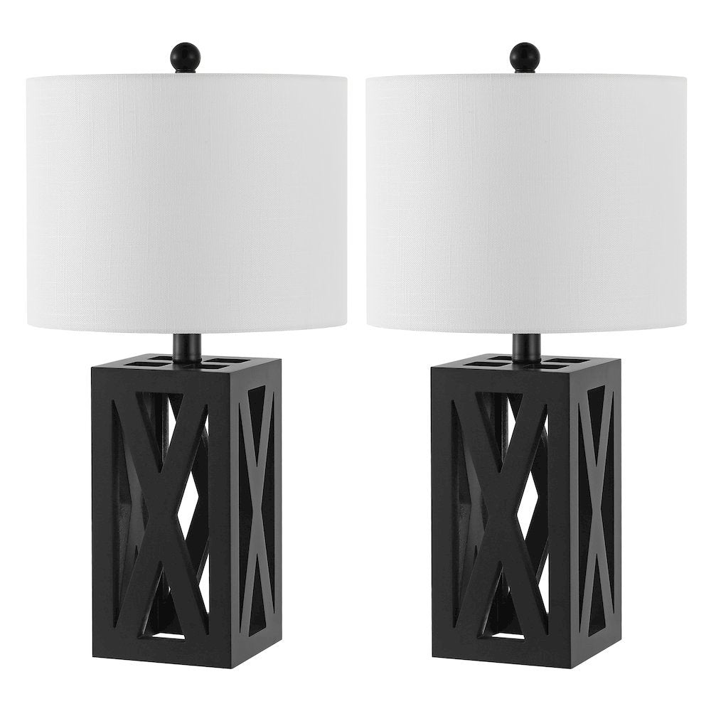 Stewart Farmhouse Wood Led Table Lamp