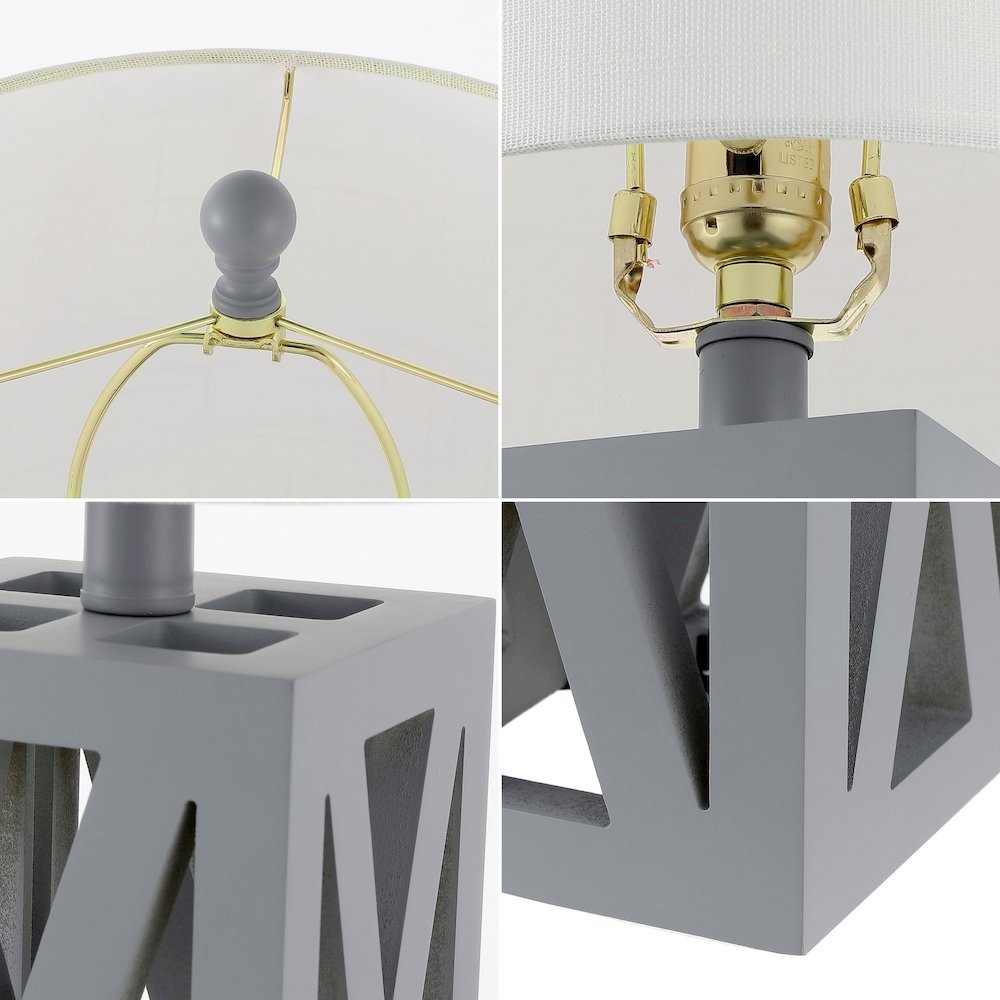 Stewart Farmhouse Wood Led Table Lamp