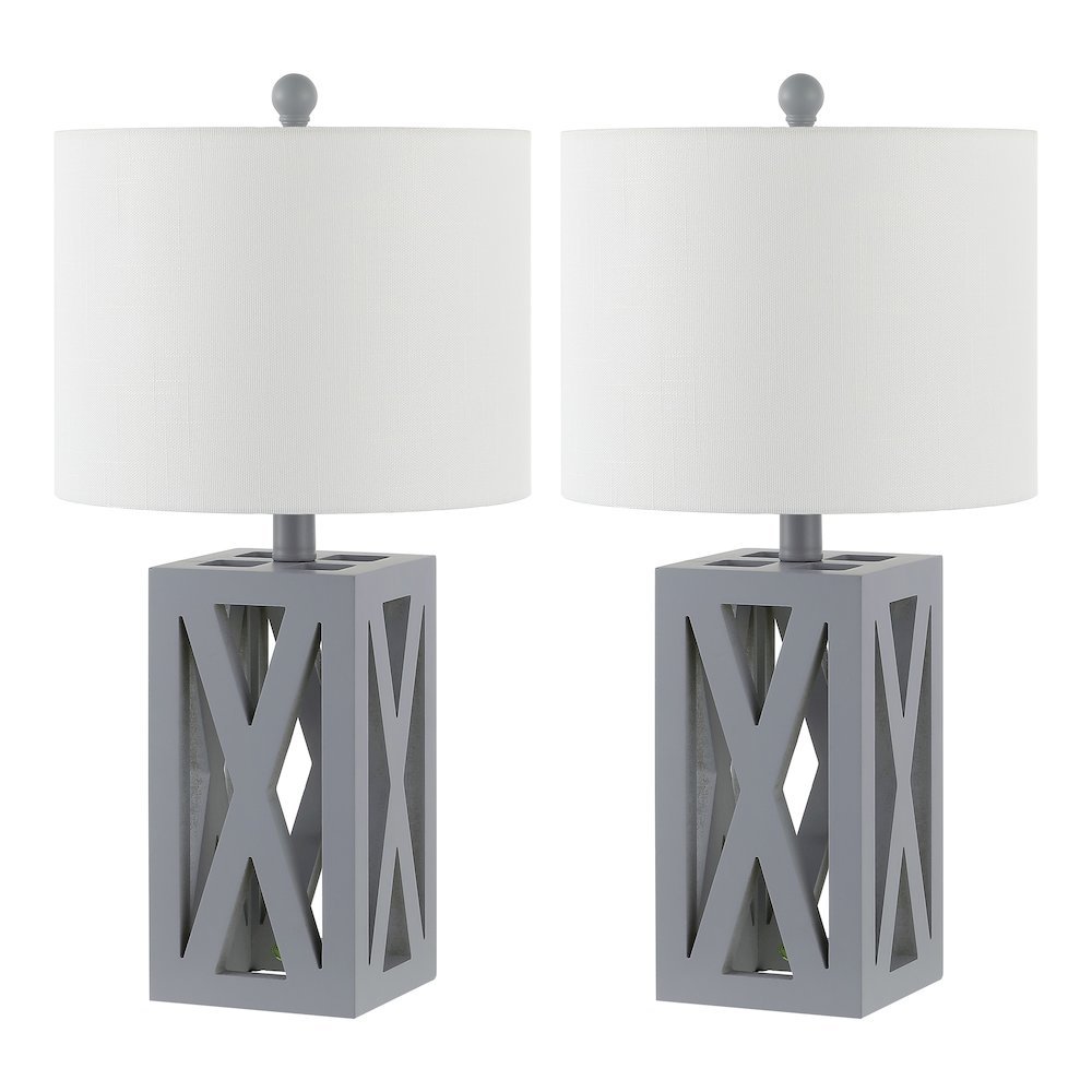 Stewart Farmhouse Wood Led Table Lamp