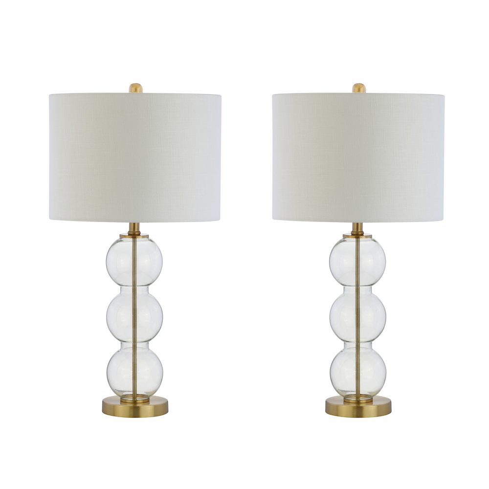 Bella Glass Triple Sphere Led Table Lamp (Set Of 2)