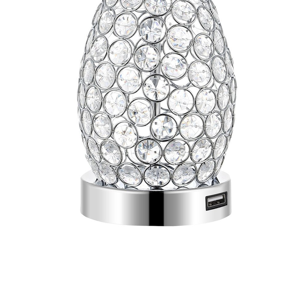 Lily Midcentury Modern Iron Led Table Lamp With Usb Charging Port (Set Of 2)