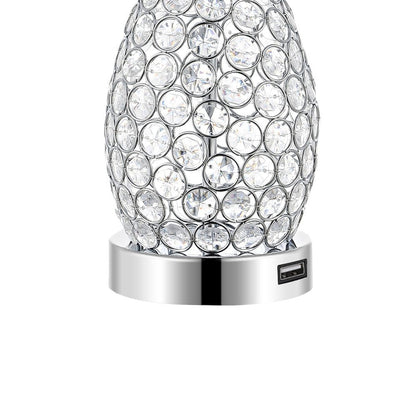 Lily Midcentury Modern Iron Led Table Lamp With Usb Charging Port (Set Of 2)