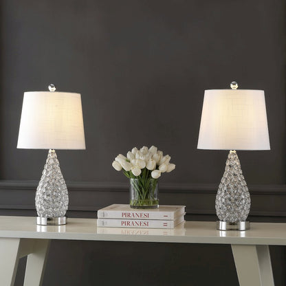 Lily Midcentury Modern Iron Led Table Lamp With Usb Charging Port (Set Of 2)