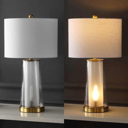Tryon Modern Minimalist Glass/Iron Nightlight Led Table Lamp