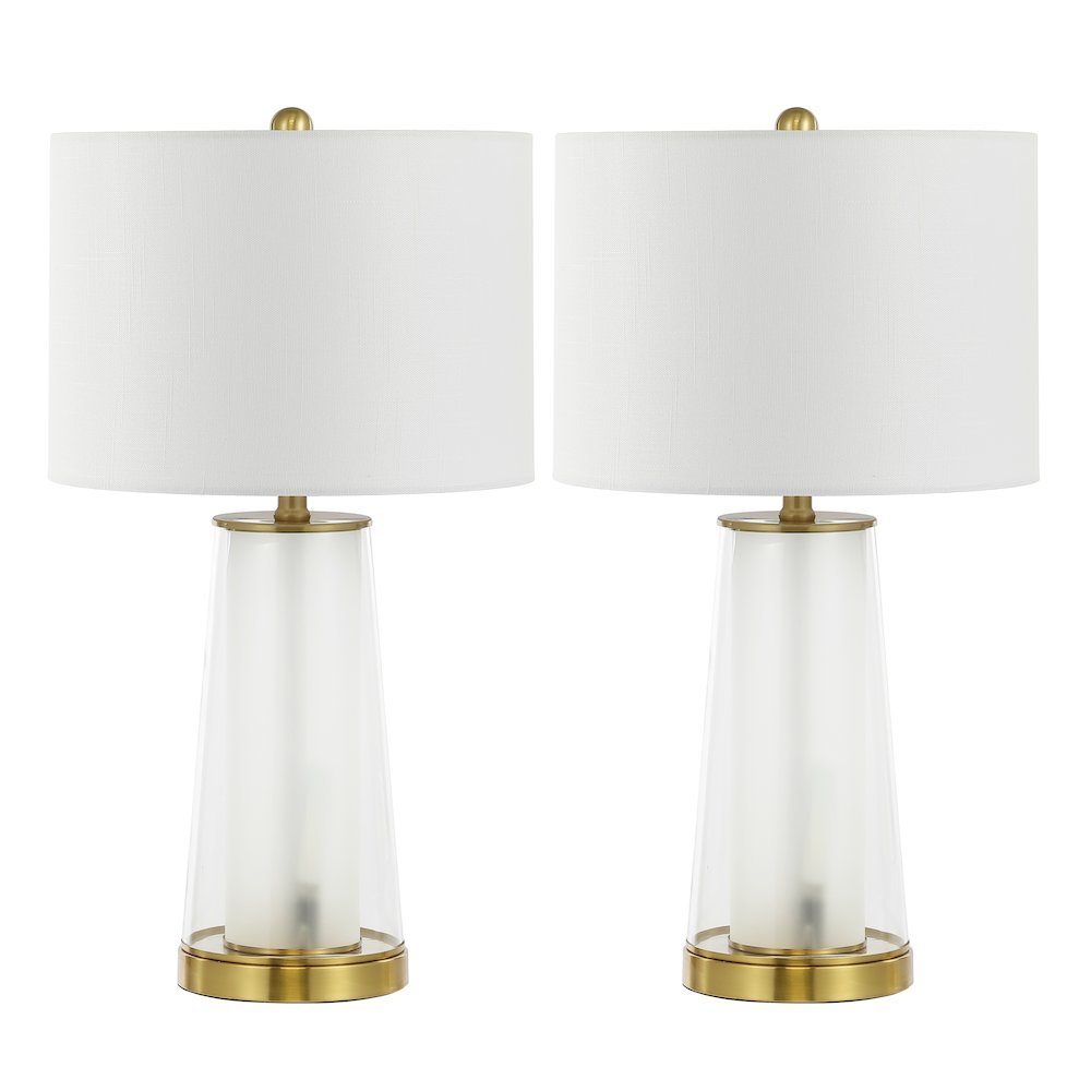 Tryon Modern Minimalist Glass/Iron Nightlight Led Table Lamp