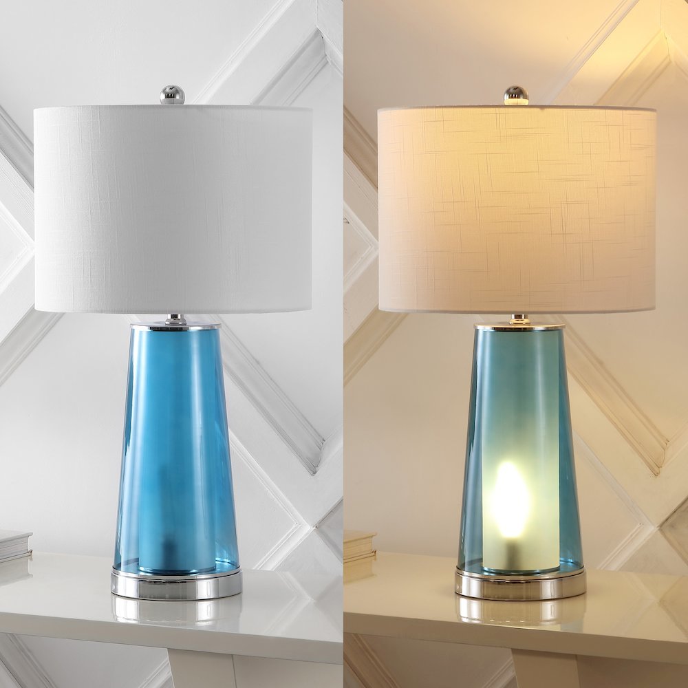 Tryon Modern Minimalist Glass/Iron Nightlight Led Table Lamp