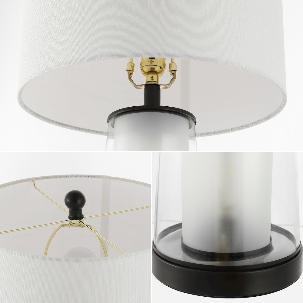 Tryon Modern Minimalist Glass/Iron Nightlight Led Table Lamp