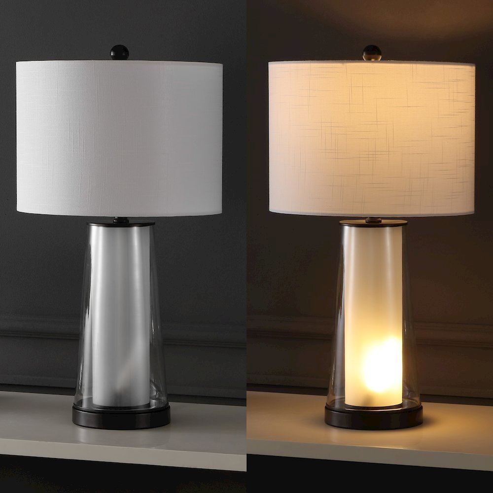 Tryon Modern Minimalist Glass/Iron Nightlight Led Table Lamp