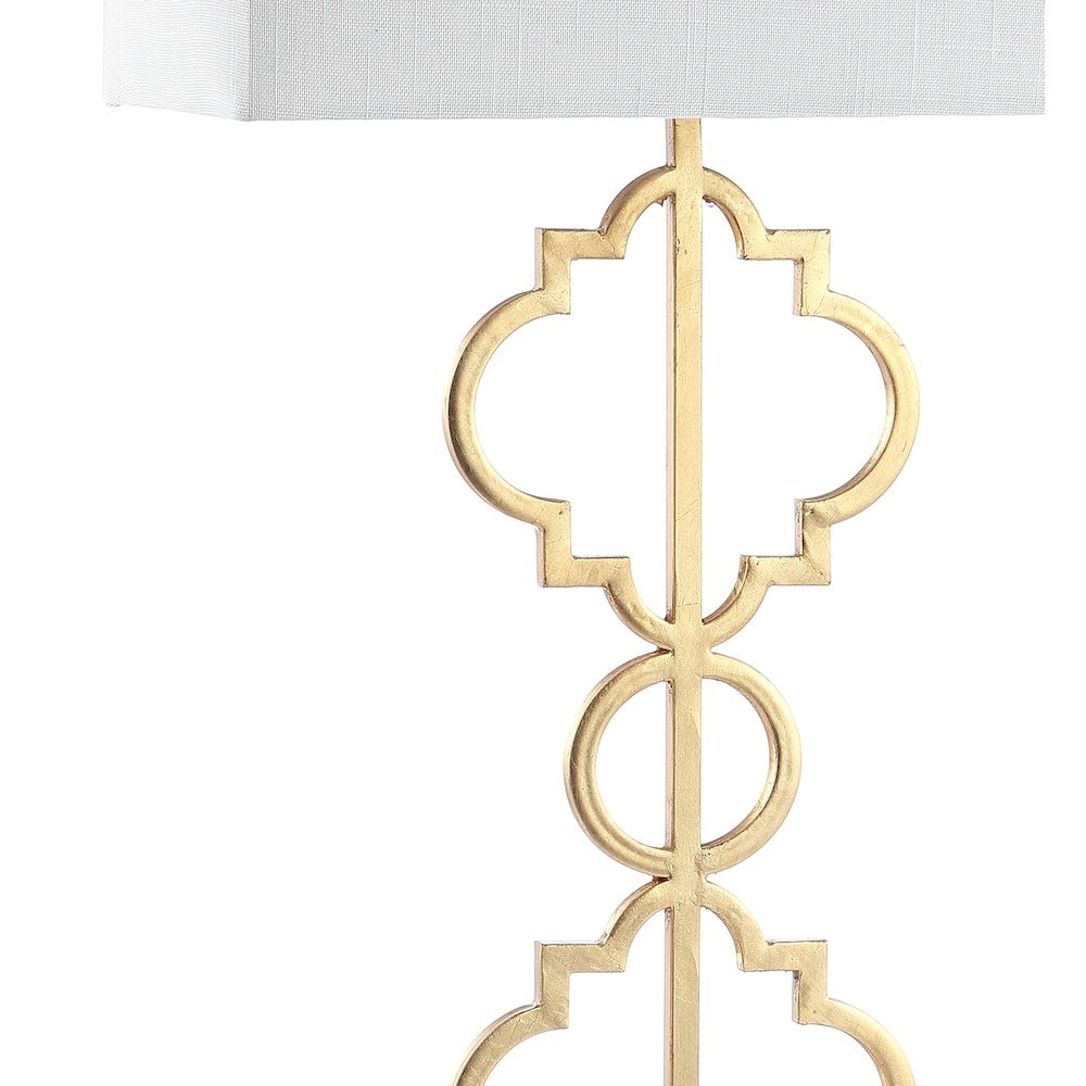 Selina Iron Ogee Trellis Modern Led Usb Table Lamp