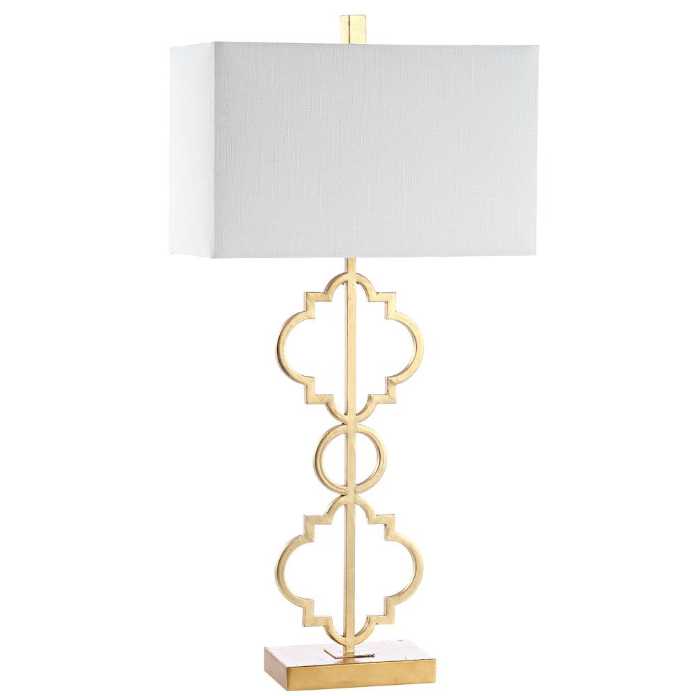 Selina Iron Ogee Trellis Modern Led Usb Table Lamp