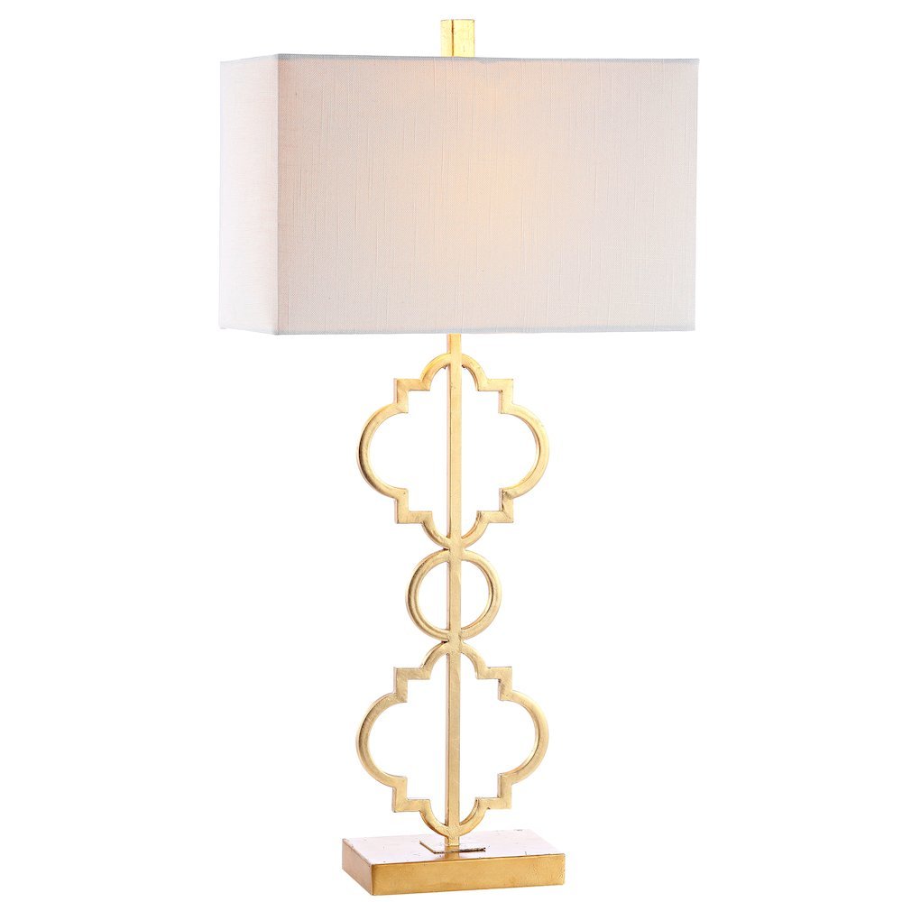 Selina Iron Ogee Trellis Modern Led Usb Table Lamp