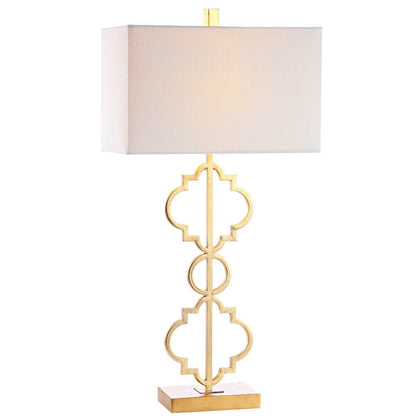 Selina Iron Ogee Trellis Modern Led Usb Table Lamp