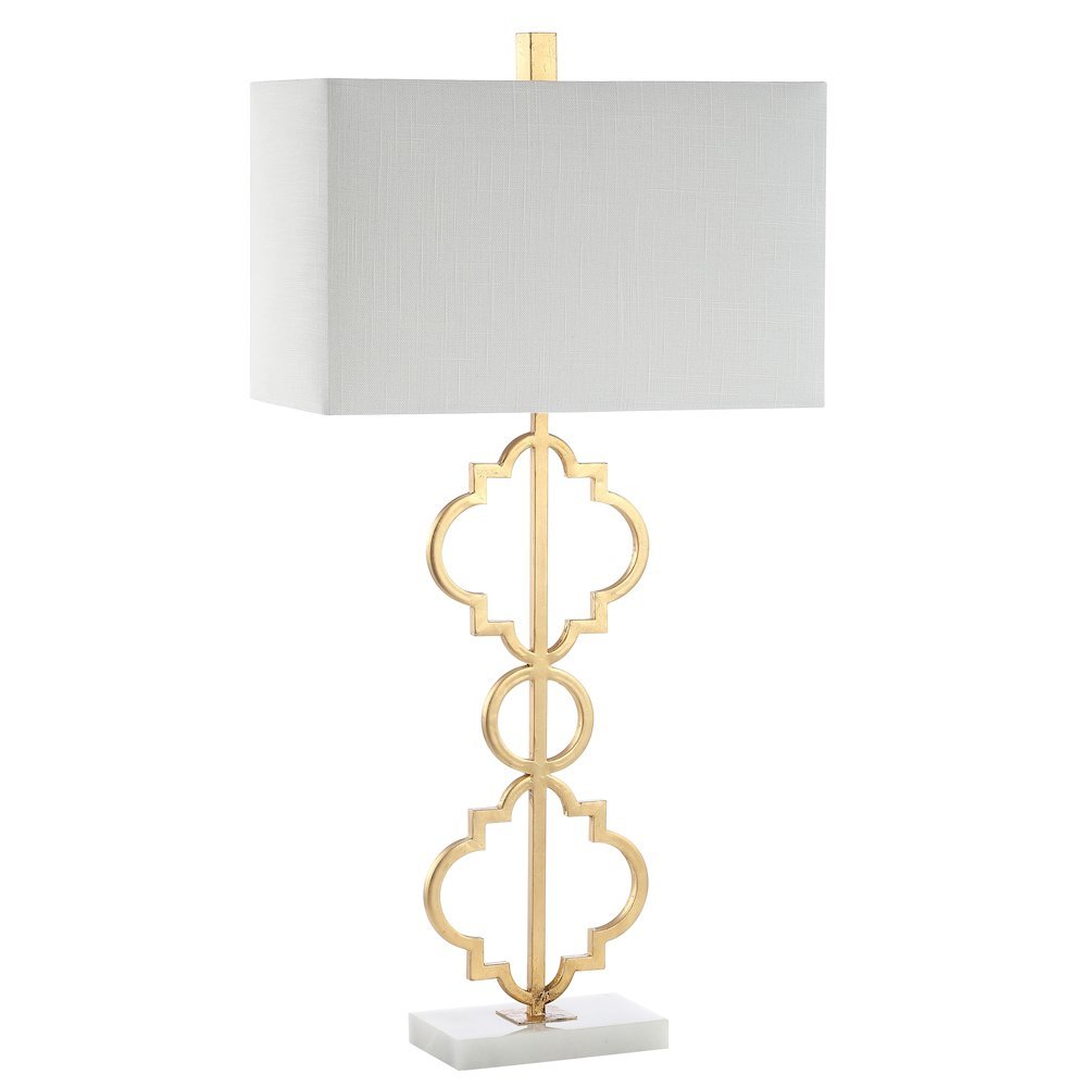 Selina Iron Ogee Trellis Modern Led Table Lamp