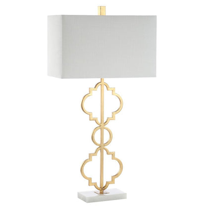 Selina Iron Ogee Trellis Modern Led Table Lamp