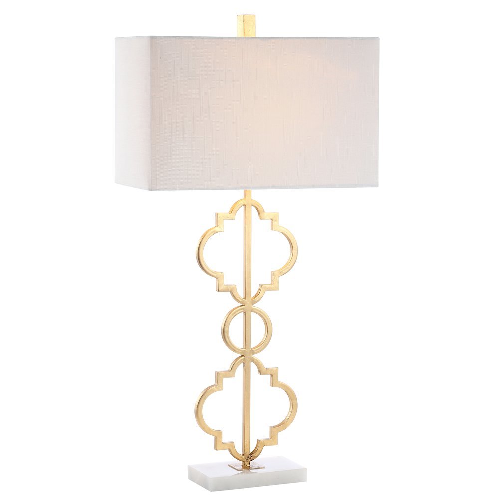 Selina Iron Ogee Trellis Modern Led Table Lamp