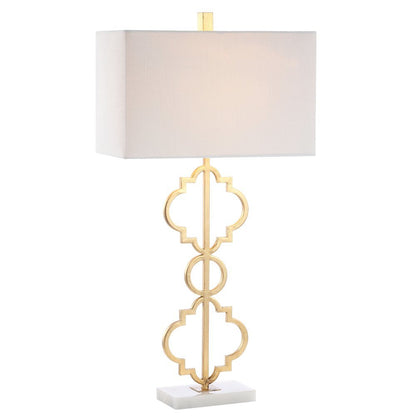 Selina Iron Ogee Trellis Modern Led Table Lamp