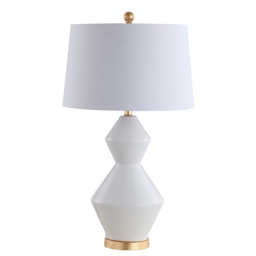 Alba Geometric Ceramicmetal Led Table Lamp