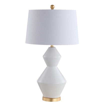Alba Geometric Ceramicmetal Led Table Lamp