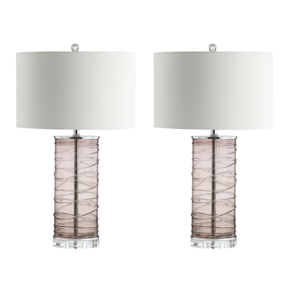 Cole Modern Fused Glass Cylinder Led Table Lamp (Set Of 2)