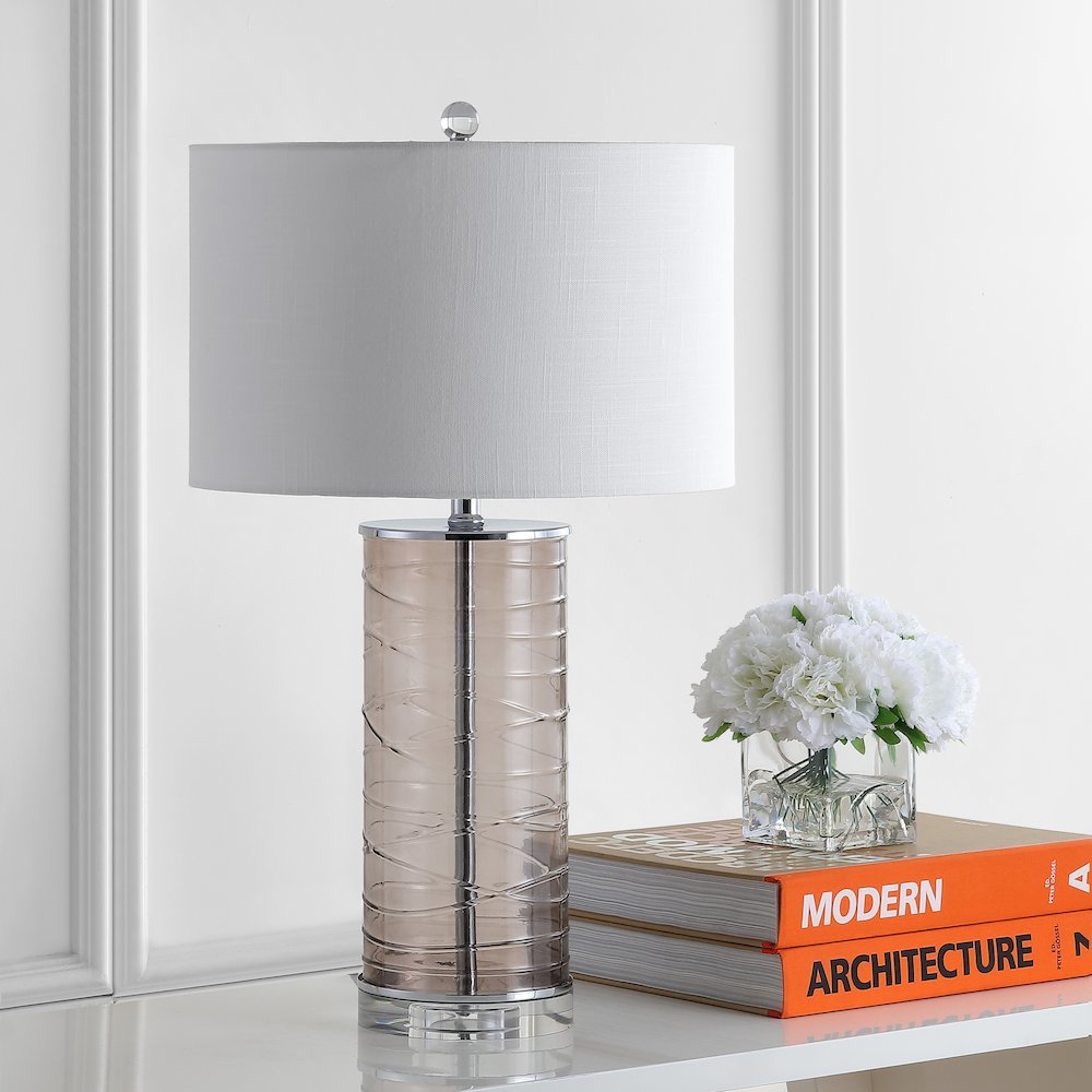 Cole Modern Fused Glass Cylinder Led Table Lamp (Set Of 2)