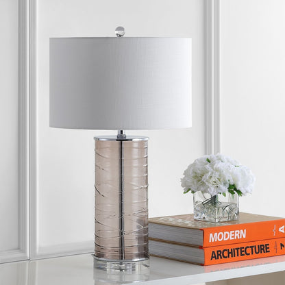Cole Modern Fused Glass Cylinder Led Table Lamp (Set Of 2)