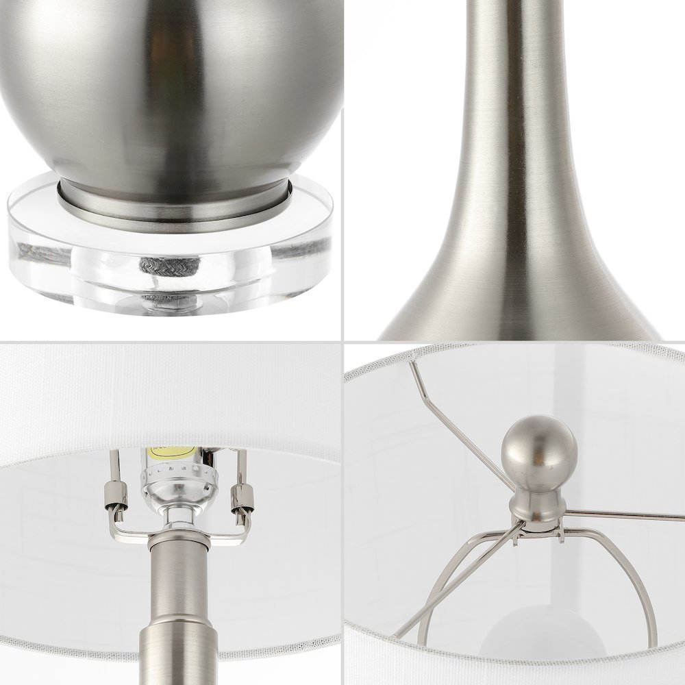 Dylan Metal/Crystal Teardrop Led Table Lamp