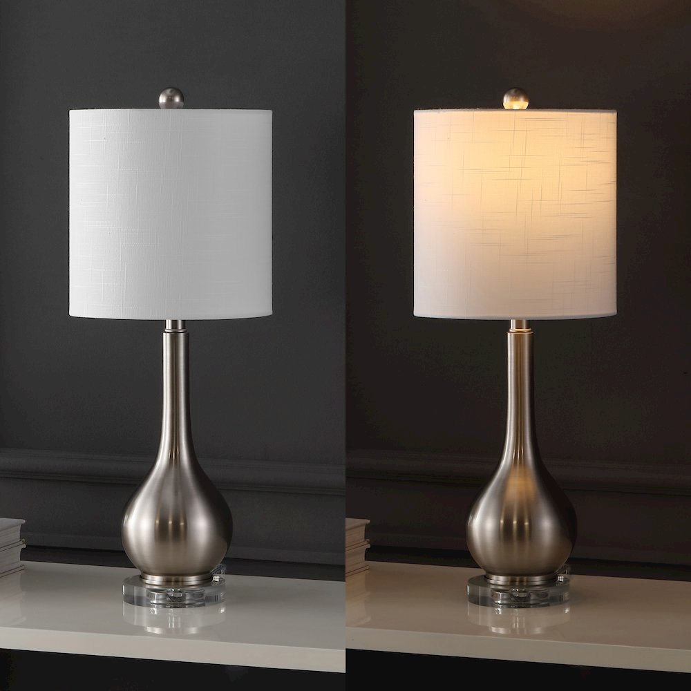Dylan Metal/Crystal Teardrop Led Table Lamp