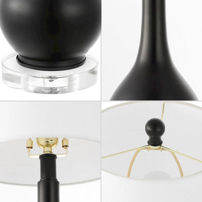 Dylan Metal/Crystal Teardrop Led Table Lamp