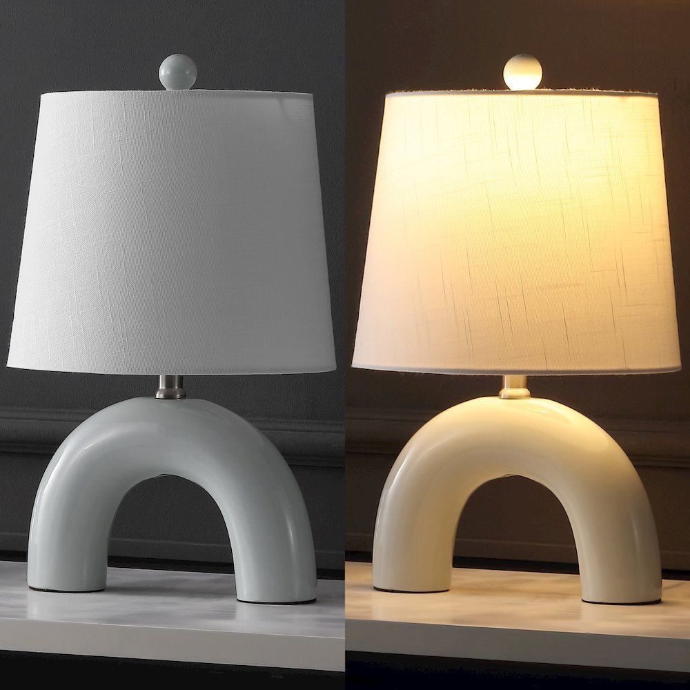 Ceramic Arch LED Table Lamp, Blue Gray (Set of 2)