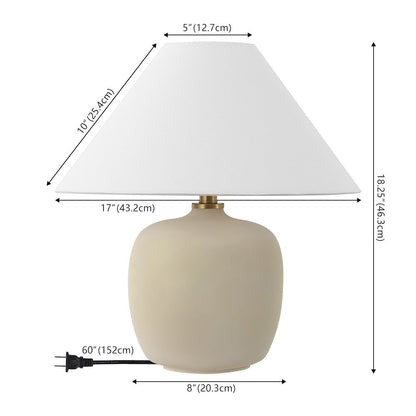 Resin/Iron LED Table Lamp, Matte Cream (Set of 2)