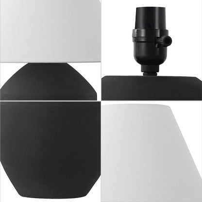 Resin/Iron LED Table Lamp, Matte Black (Set of 2)