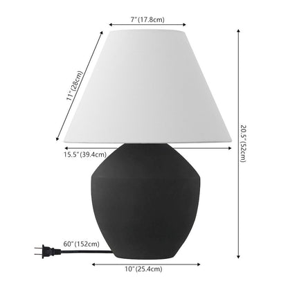 Resin/Iron LED Table Lamp, Matte Black (Set of 2)