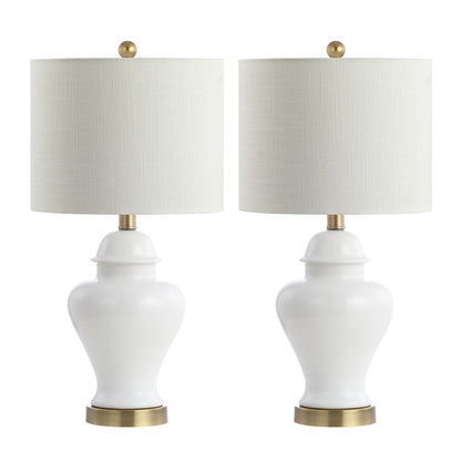 Qin Ceramiciron Classic Cottage Led Table Lamp (Set Of 2)