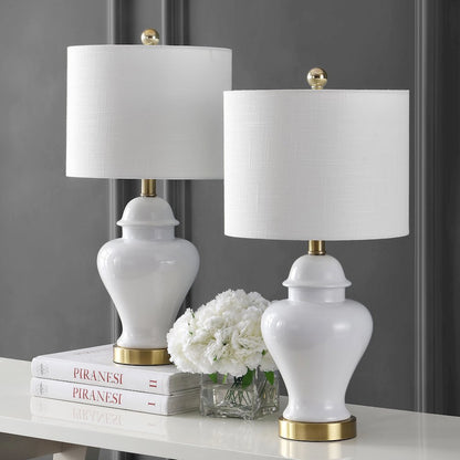 Qin Ceramiciron Classic Cottage Led Table Lamp (Set Of 2)