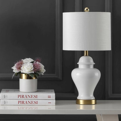 Qin Ceramiciron Classic Cottage Led Table Lamp (Set Of 2)