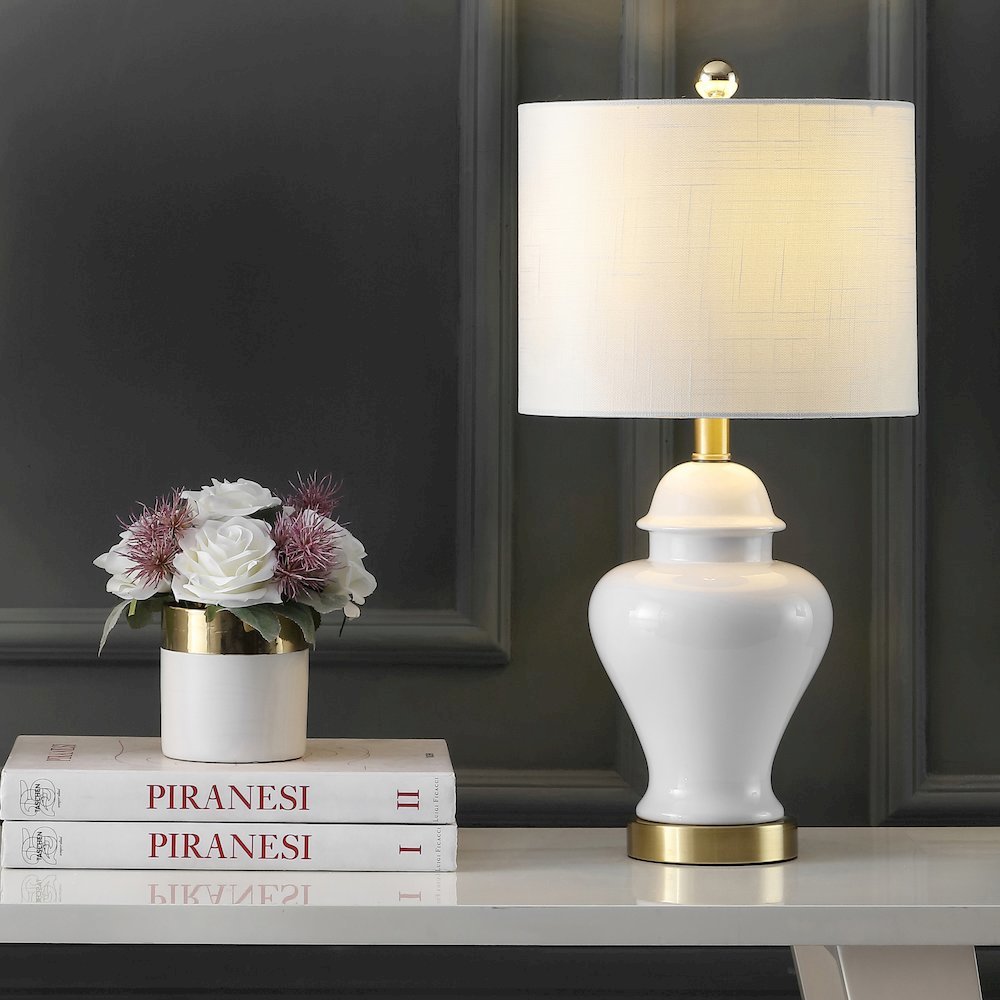 Qin Ceramiciron Classic Cottage Led Table Lamp (Set Of 2)