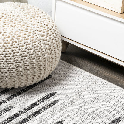 Zolak Berber Stripe Geometric Indoor/Outdoor Runner Rug