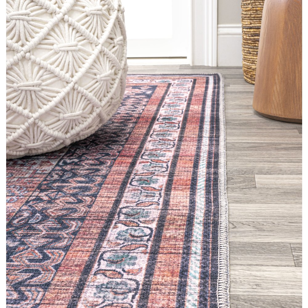 Dalyan Geometric Medallions Machine-Washable Area Rug