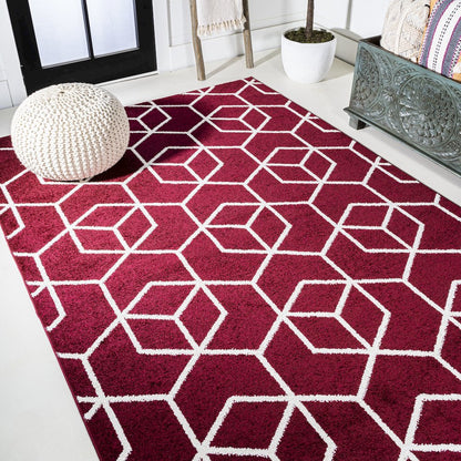 Tumbling Blocks Modern Geometric Area Rug