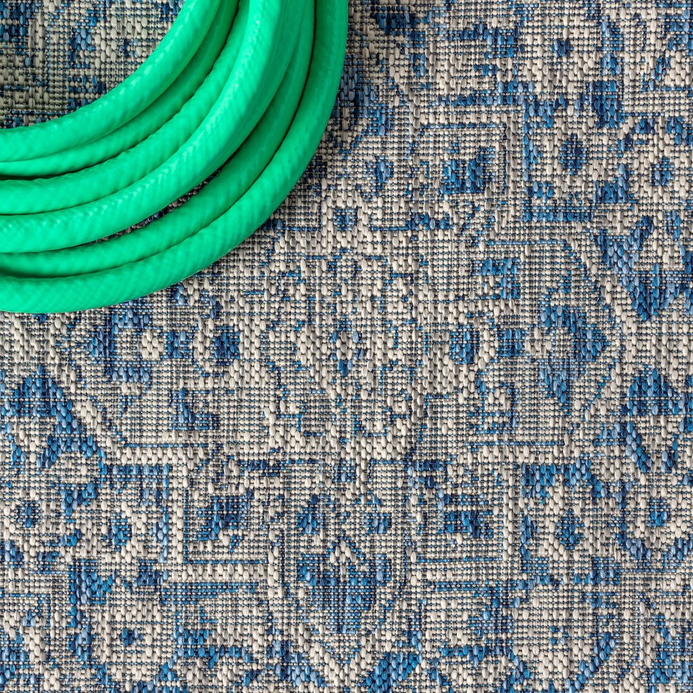 Rozetta Boho Medallion Textured Weave Indoor/Outdoor Area Rug