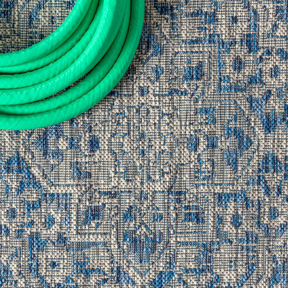 Rozetta Boho Medallion Textured Weave Indoor/Outdoor Area Rug