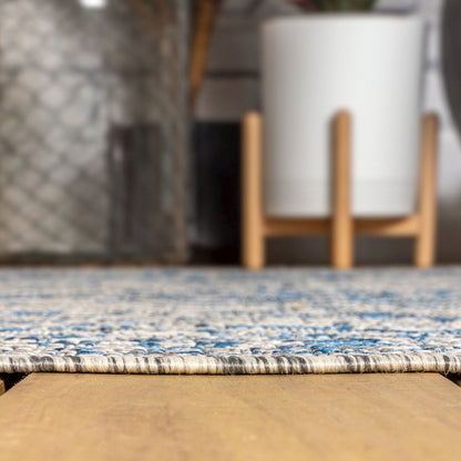 Rozetta Boho Medallion Textured Weave Indoor/Outdoor Area Rug