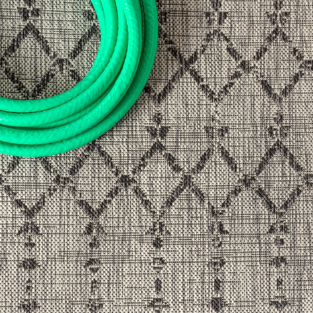 Ourika Moroccan Geometric Textured Weave Indoor/Outdoor Area Rug