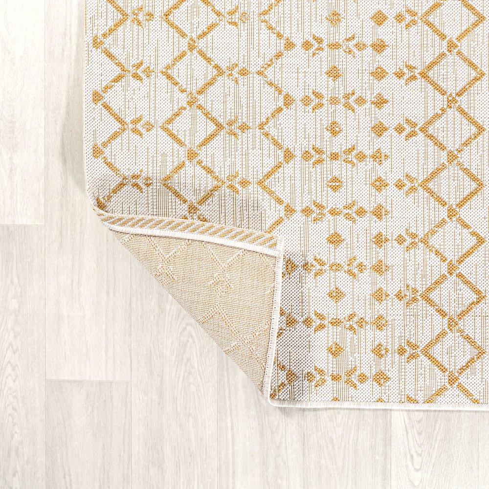 Ourika Moroccan Geometric Textured Weave Indoor/Outdoor Area Rug