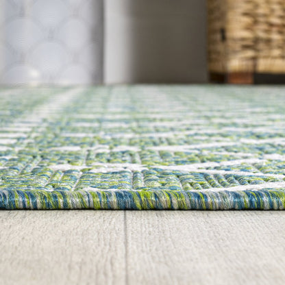 Ourika Moroccan Geometric Textured Weave Indoor/Outdoor Area Rug