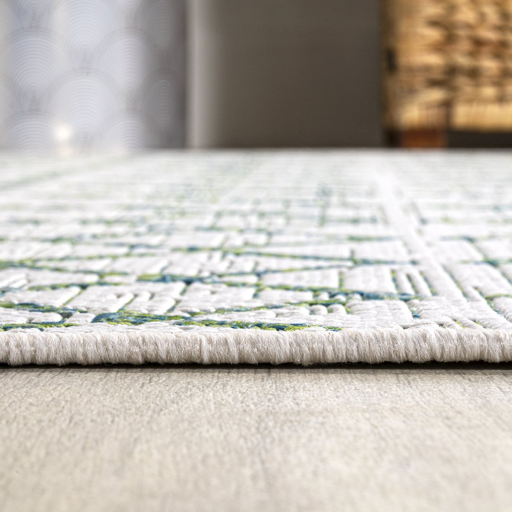 Ourika Moroccan Geometric Textured Weave Indoor/Outdoor Area Rug
