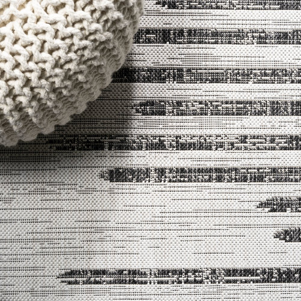 Zolak Berber Stripe Geometric Indoor/Outdoor Runner Rug