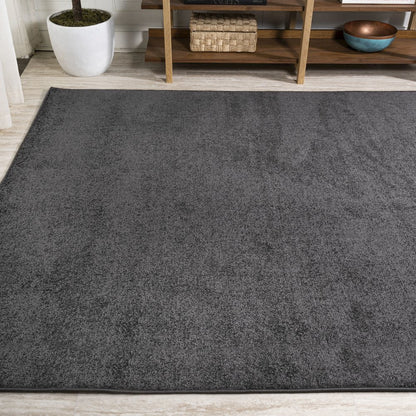 Haze Solid Low Pile Area Rug Mustard