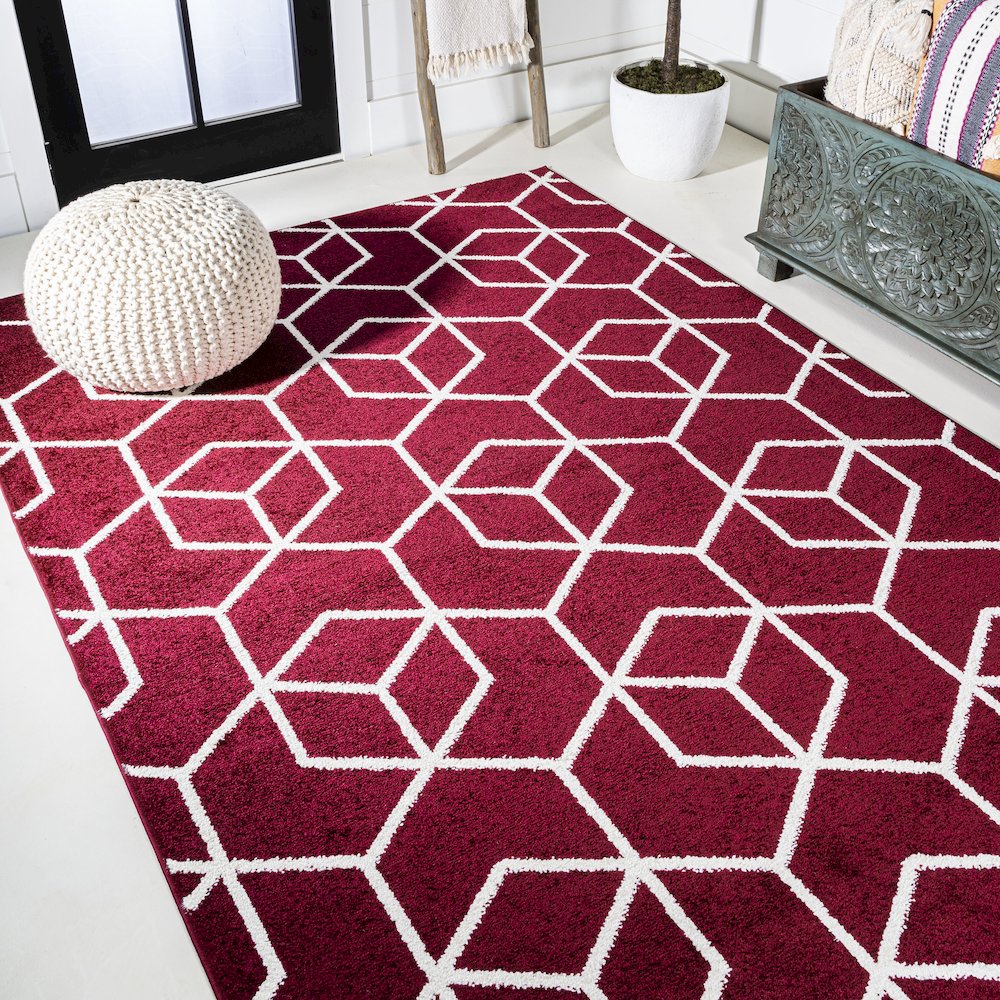 Tumbling Blocks Modern Geometric Area Rug