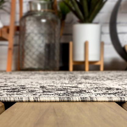 Rozetta Boho Medallion Textured Weave Indoor/Outdoor Area Rug